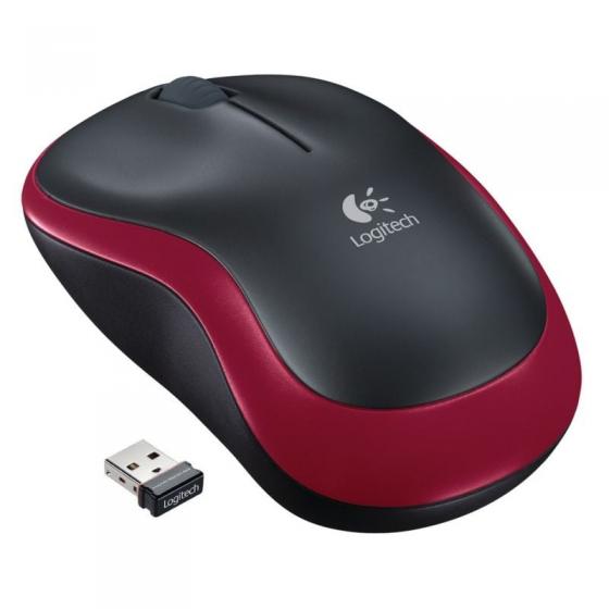 Ratón Inalámbrico Logitech M185 Hasta 1000 DPI Rojo