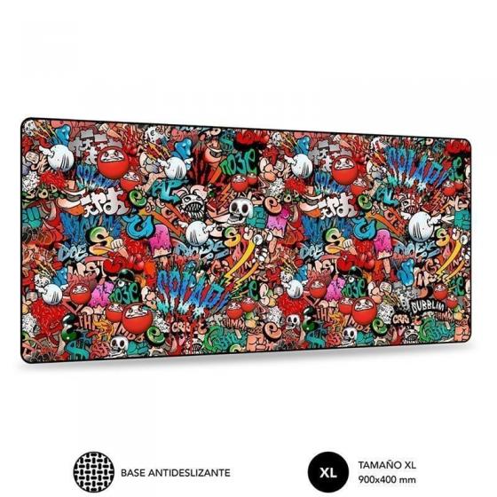Alfombrilla Subblim 01PUW02 Graffiti XL 900 x 400 x 3 mm