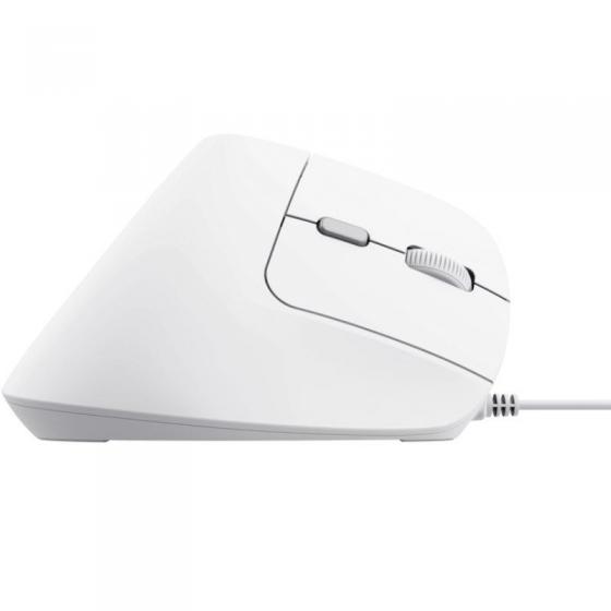 Ratón Vertical Trust Bayo II/ Hasta 2400 DPI/ Blanco
