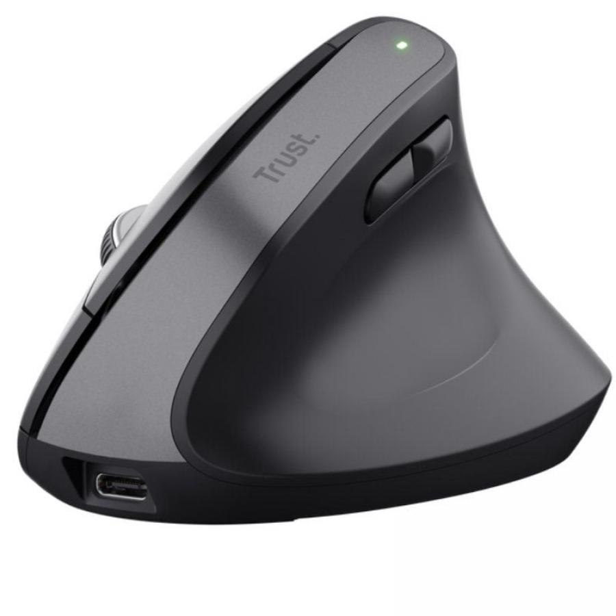 Ratón Vertical Inalámbrico por Bluetooth Trust Bayo+/ Batería Recargable/ Hasta 2400 DPI