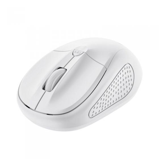 Ratón Mini Inalámbrico Trust Primo/ Hasta 1600 DPI/ Blanco mate