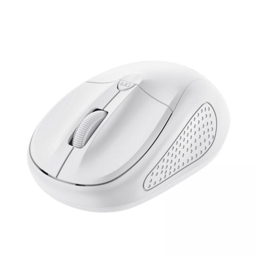 Ratón Mini Inalámbrico Trust Primo/ Hasta 1600 DPI/ Blanco mate
