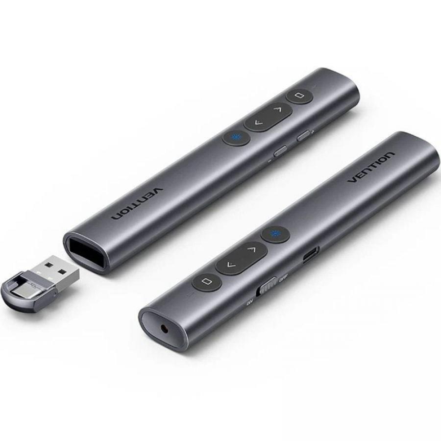 Presentador Inalámbrico por Bluetooth Vention KQJH0/ 2.4GHz/ Gris