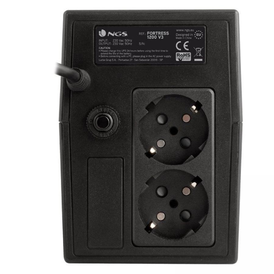 SAI Offline NGS Fortress 1200 V3/ 800VA-480W/ 2 Salidas/ Formato Torre