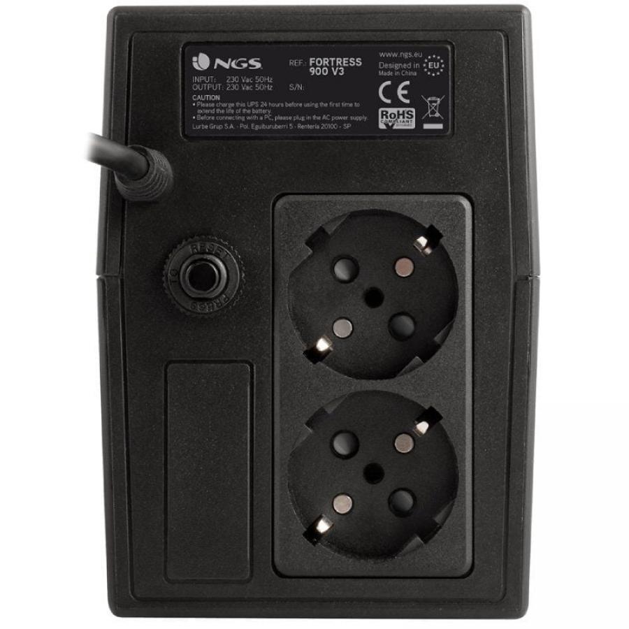 SAI Offline NGS Fortress 900 V3/ 600VA/ 2 Salidas/ Formato Torre