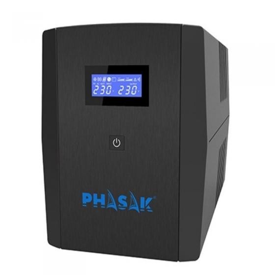 SAI Línea Interactiva Phasak SIRIUS 1260 VA Interactive 1260VA-720W 4 Salidas Formato Torre