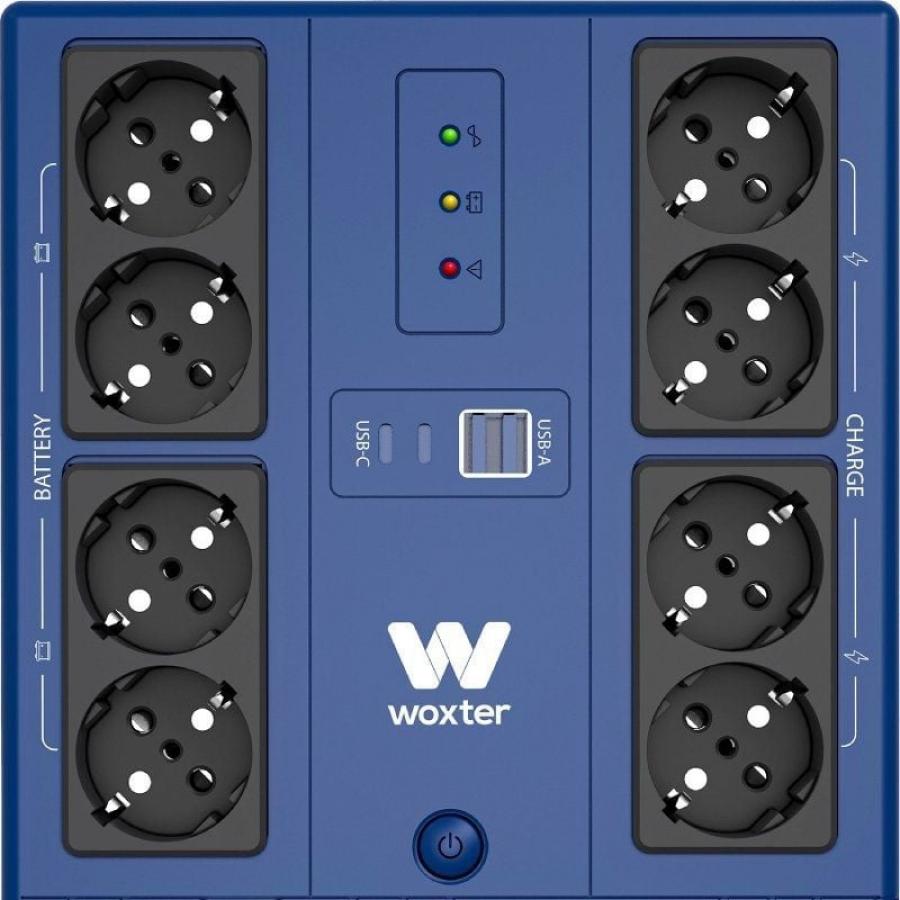 SAI Línea Interactiva Woxter Multibase UPS 800 VA/ 800VA-480W/ 8 Salidas/ Formato Torre