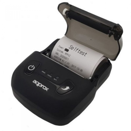 Impresora de Tickets Approx appPOS58PORTABLE+/ Térmica/ Ancho papel 58mm/ USB-Bluetooth/ Negra - Imagen 3
