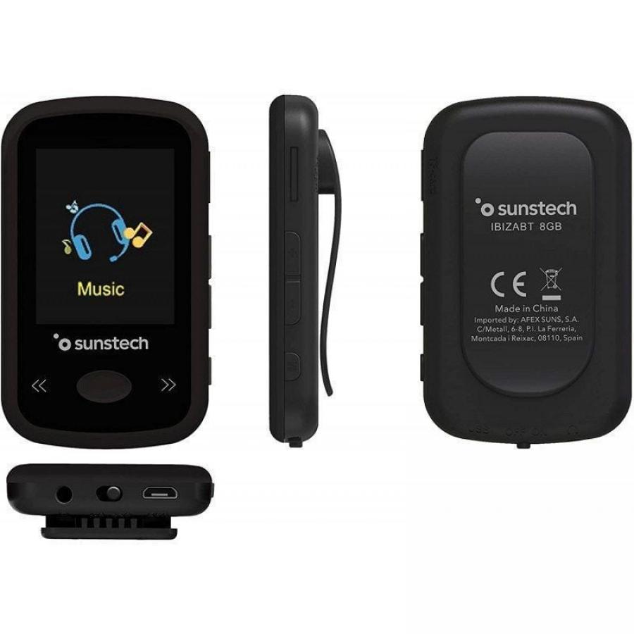 Reproductor MP4 Sunstech IbizaBT/ 8GB/ Pantalla 1.8'/ Radio FM/ Negro