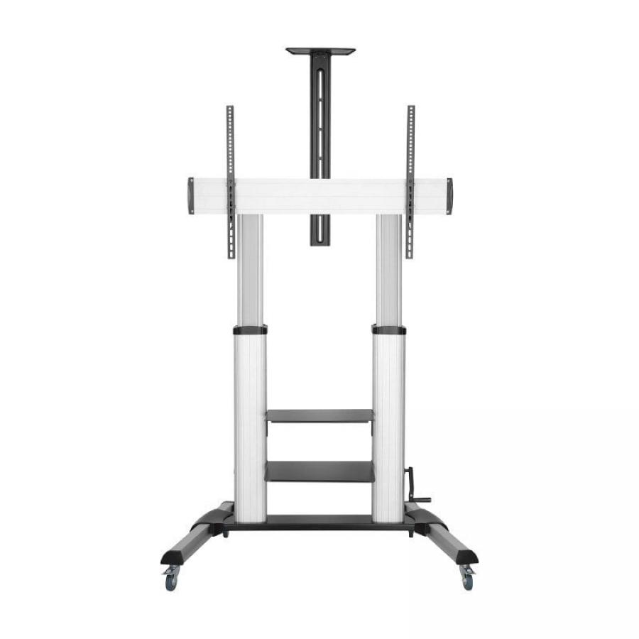 Soporte de Suelo Inclinable con Ruedas y Manivela Aisens FT100TE-125 para TV 60-100'/ hasta 100kg