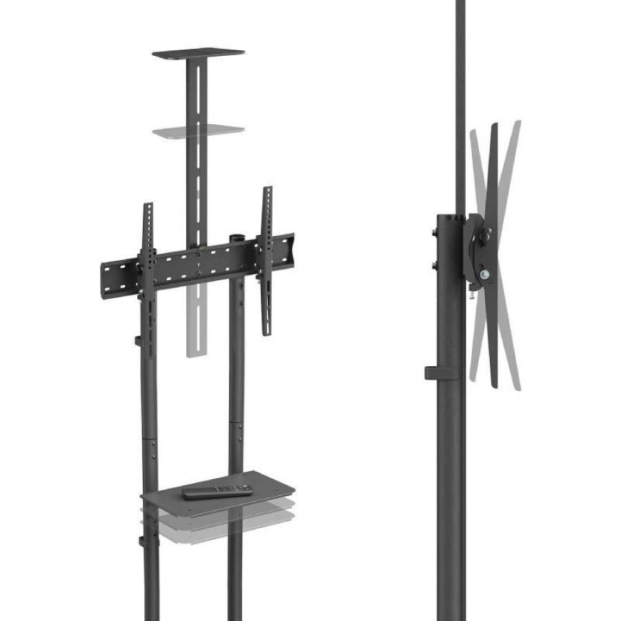 Soporte de Suelo Inclinable con Ruedas/ Soporte de Cámara Aisens FT70TE-335 para TV 37'-70'/ hasta 45kg