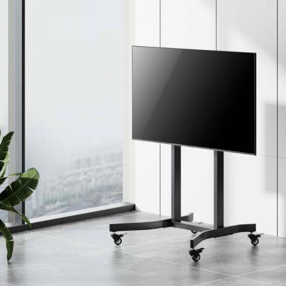 Soporte de Suelo Motorizado con Ruedas Aisens FTF100E-271 para TV de 55-100'/ hasta 120kg