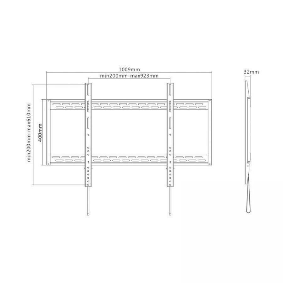 Soporte de Pared Fijo Aisens WT100F-067 para TV de 60-100'/ hasta 130kg