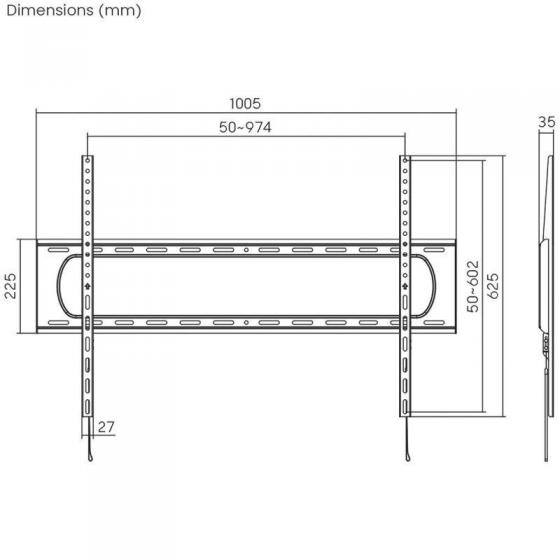 Soporte de Pared Inclinable Aisens WT120F-293 para TV de 60-120'/ hasta 160kg