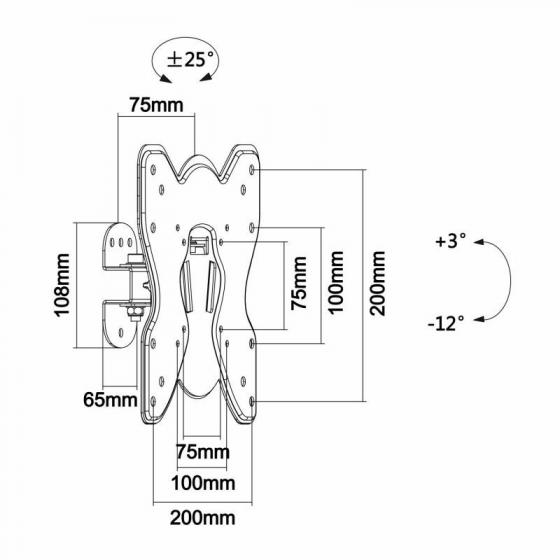 Soporte de Pared Giratorio/ Inclinable Aisens WT42TS-005 para TV de 23-42'/ hasta 25kg