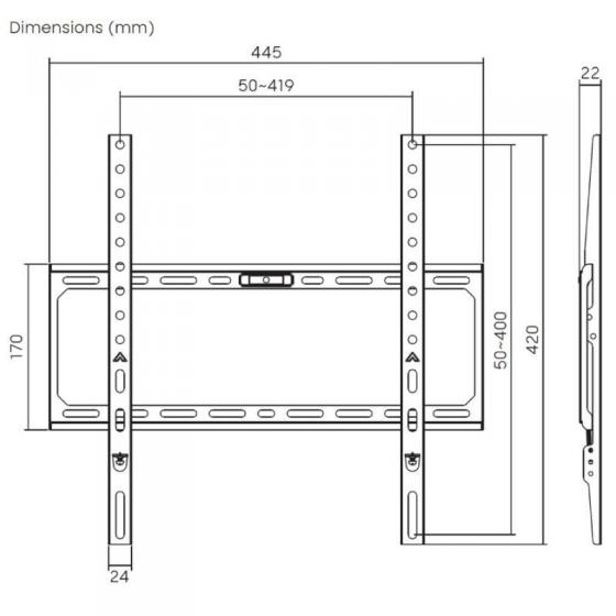 Soporte de Pared Aisens WT75F-389 para Monitores y TV de 32-75'/ hasta 45kg