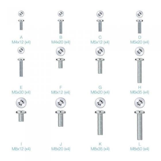 Kit de Montaje Universal TooQ SSK4820 para pantallas con Tornillería