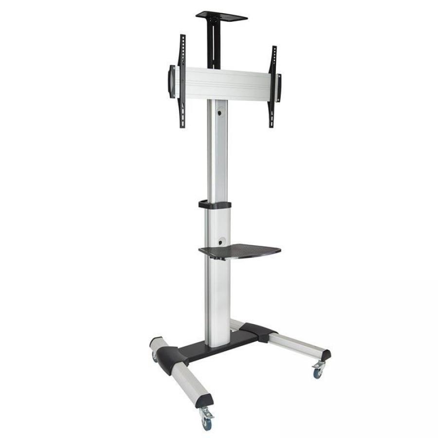 Soporte de Suelo Inclinable/ Ajustable con Ruedas TooQ FS1870M-B para TV de 37-70'/ hasta 50kg