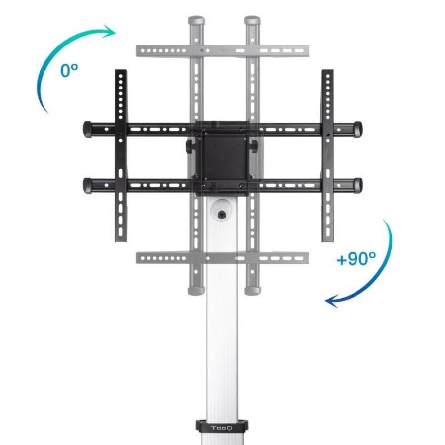 Soporte de Suelo Inclinable/ Ajustable con Ruedas TooQ FS1886M-B para TV de 37-86'/ hasta 50kg