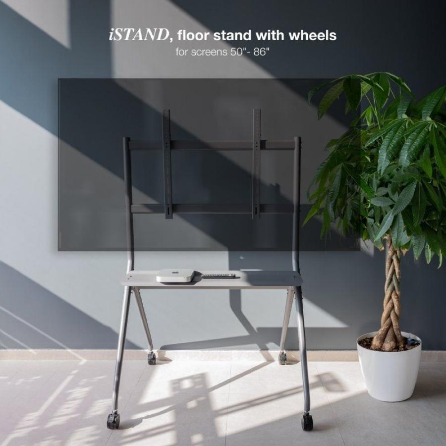 Soporte de Suelo con Ruedas TooQ FS20205M-B para TV de 50-86'/ hasta 120kg