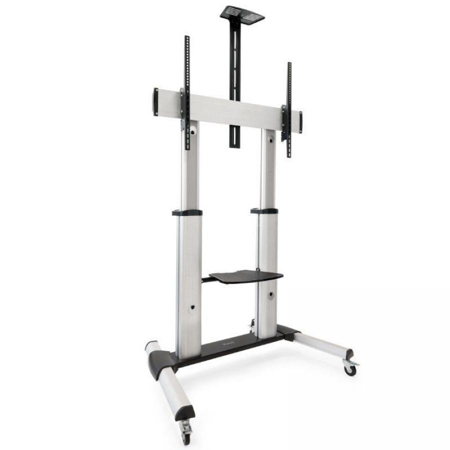 Soporte de Suelo Inclinable/ Ajustable con Ruedas TooQ FS20300M-B para TV de 60-100'/ hasta 100kg