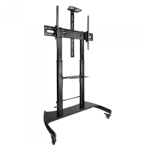 Soporte de Pie Inclinable/Nivelable con Ruedas TooQ FS20404HM-B para TV de 60-100'/ hasta 100kg