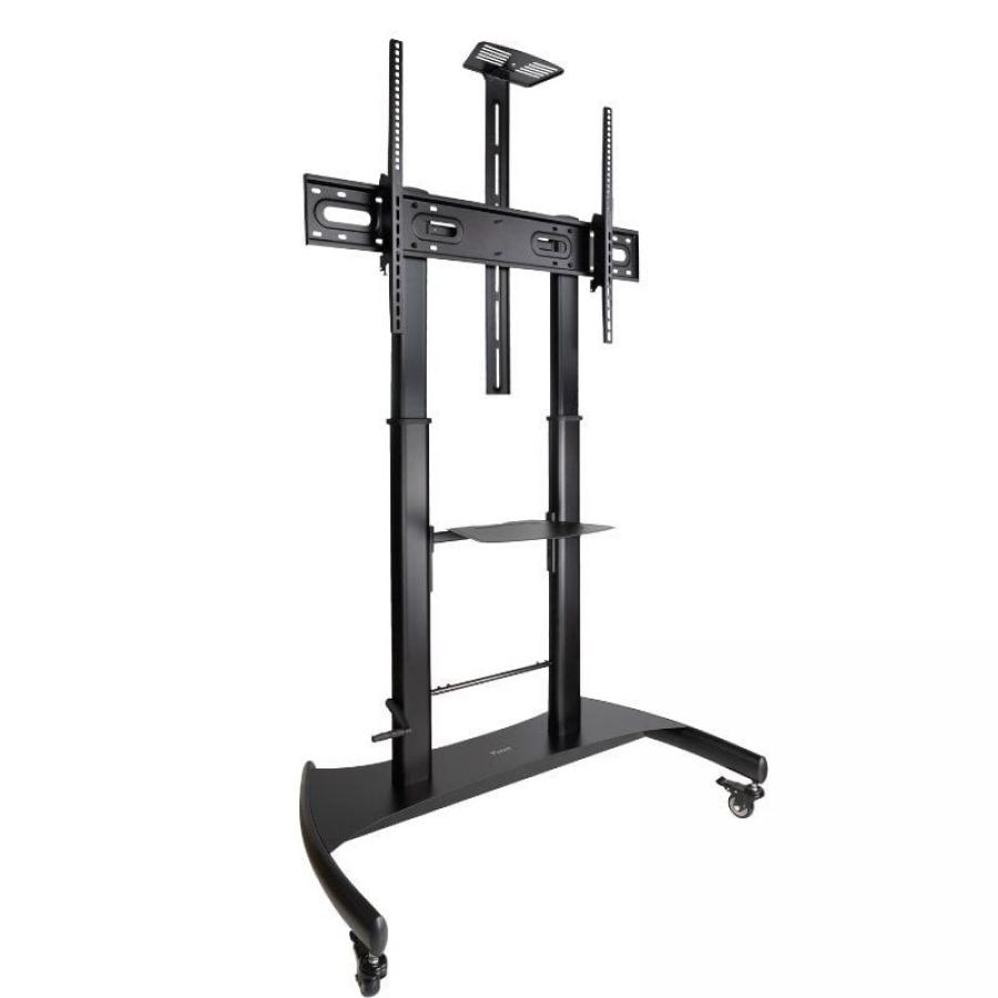 Soporte de Suelo con Ruedas Inclinable/ Nivelable TooQ FS20404HM-B para TV de 60-100'/ hasta 100kg