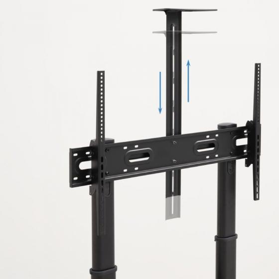 Soporte de Suelo Inclinable con Ruedas TooQ Narnia FS20500M-B para TV de 60-100'/ hasta 100kg