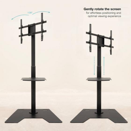 Soporte de Suelo Rotatorio/Ajustable TooQ FS2284M-B para TV de 37-70'/ hasta 70kg