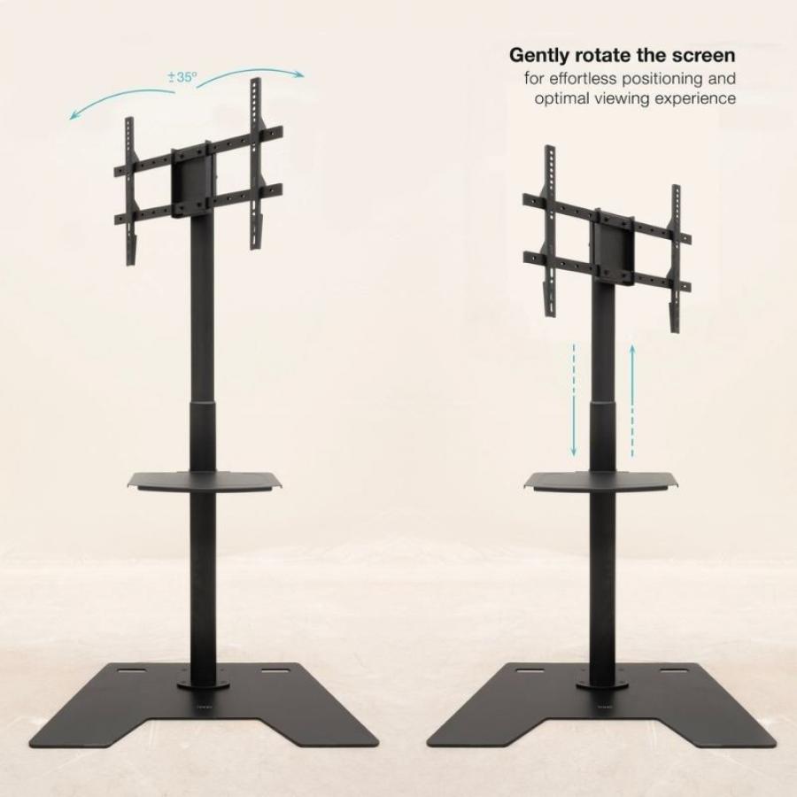 Soporte de Suelo Rotatorio/Ajustable TooQ FS2284M-B para TV de 37-70'/ hasta 70kg
