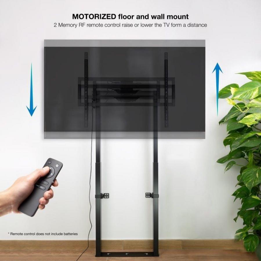 Soporte de Suelo/ Pared Eléctrico TooQ FSM01-B para TV 55-100'/ hasta 120kg