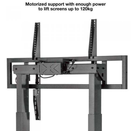 Soporte de Suelo Eléctrico con Ruedas TooQ FSM02-B para TV 55-100'/ hasta 120kg