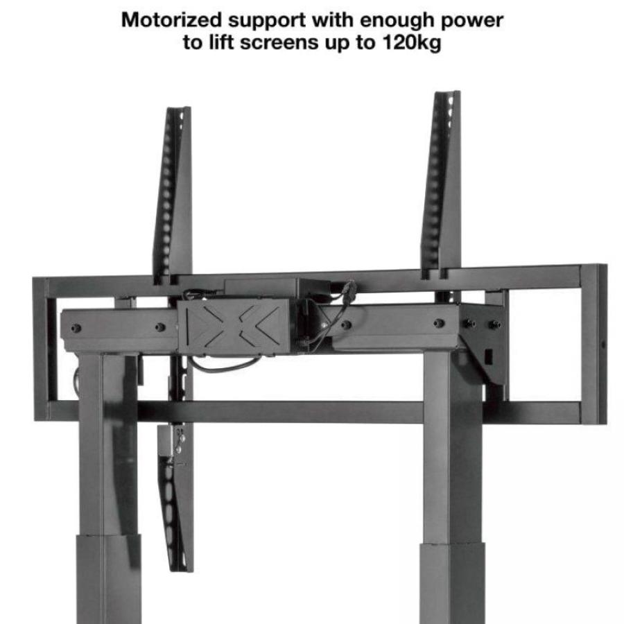 Soporte de Suelo Eléctrico con Ruedas TooQ FSM02-B para TV 55-100'/ hasta 120kg