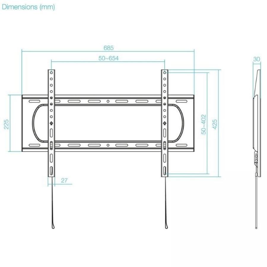 Soporte de Pared TooQ LP1084F-B para TV de 37-80'/ hasta 80kg