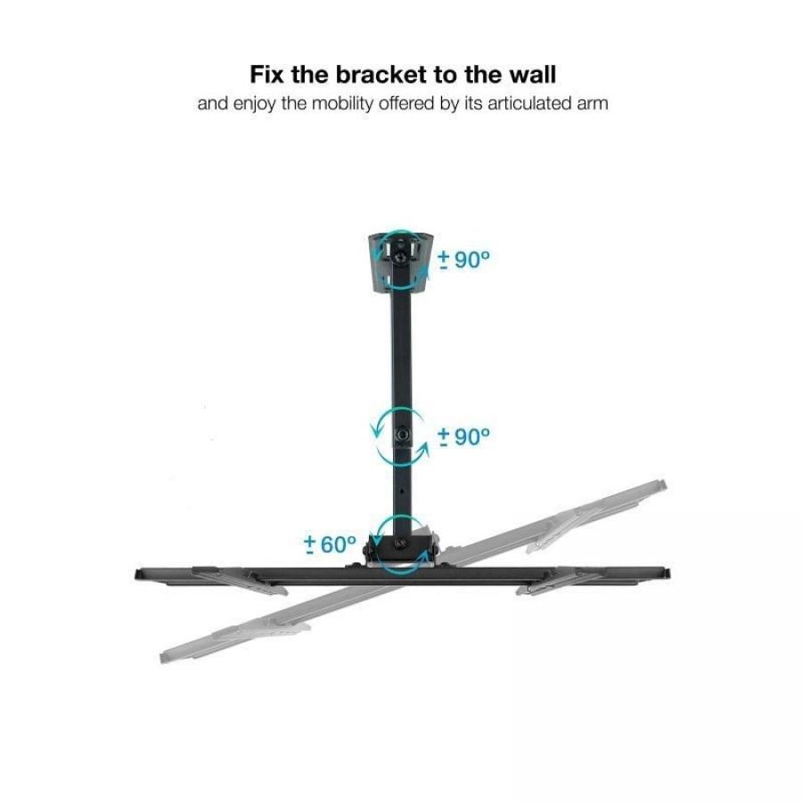 Soporte de Pared Giratorio/ Inclinable/ Nivelable TooQ LP7843TN-B para TV de 32-55'/ hasta 35kg