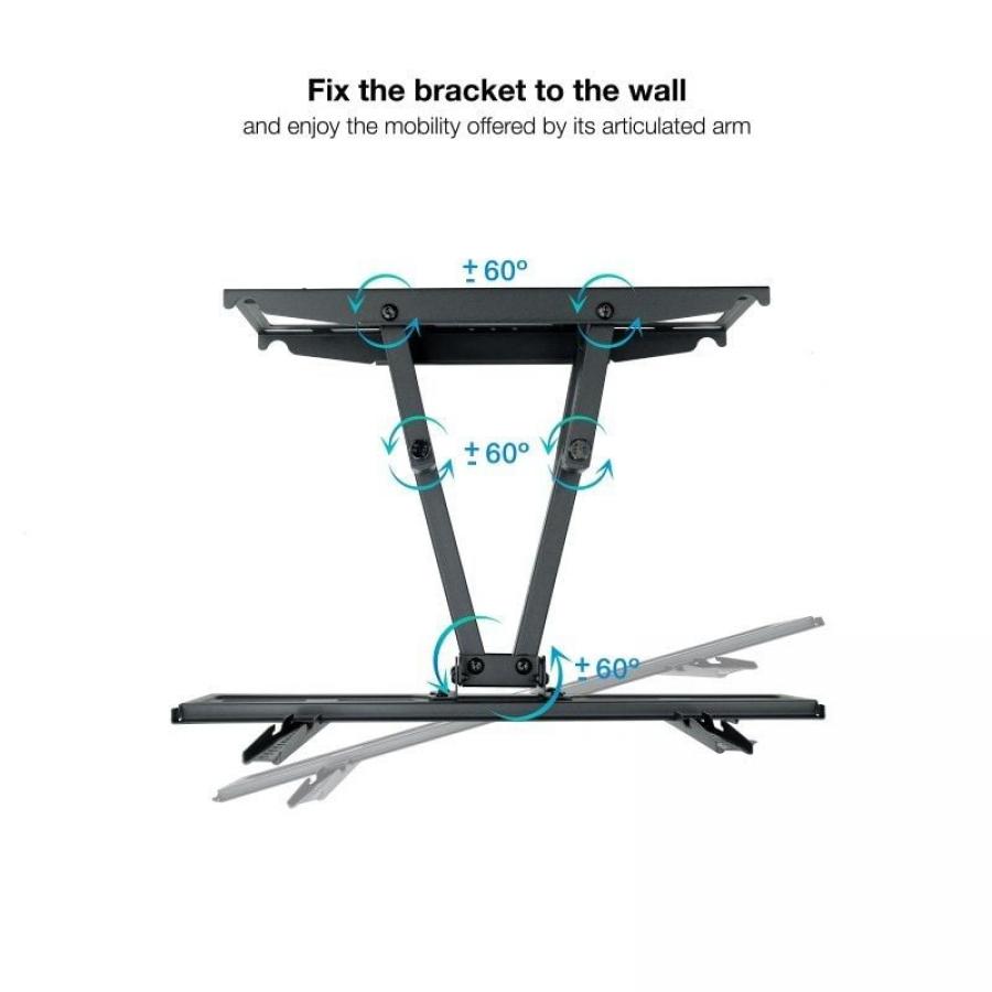 Soporte de Pared Giratorio/ Inclinable/ Nivelable TooQ LP7846TN-B para TV de 32-70'/ hasta 40kg