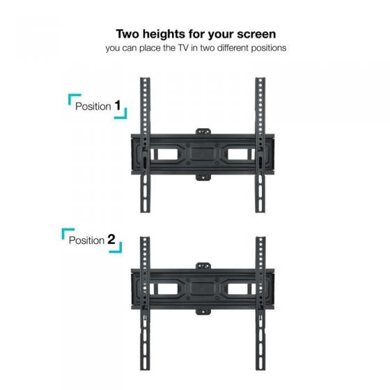 Soporte de Pared Giratorio/ Inclinable/ Nivelable TooQ LP7846TN-B para TV de 32-70'/ hasta 40kg