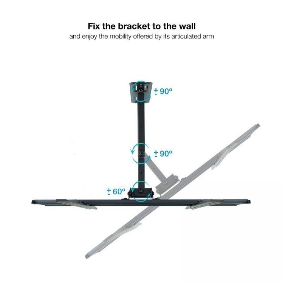 Soporte de Pared Giratorio/ Inclinable/ Nivelable TooQ LP7863TN-B para TV de 37-70'/ hasta 35kg