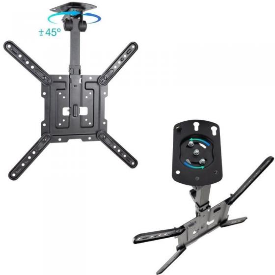 Soporte de Techo Giratorio/ Inclinable TooQ LPCE1123TSLI-B para TV de 23-55'/ hasta 20kg