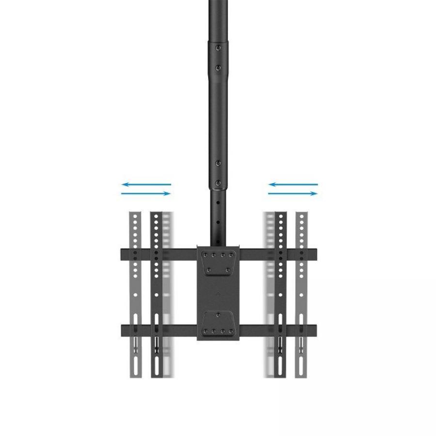Soporte de Techo Giratorio/ Inclinable/ Nivelable TooQ LPCE1175TSLI-B para TV de 32-75'/ hasta 60kg