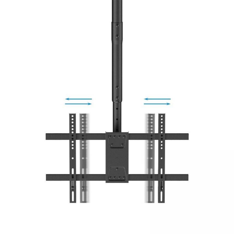 Soporte de Techo Giratorio/ Inclinable/ Nivelable TooQ LPCE1186TSLI-B para TV de 43-86'/ hasta 60kg