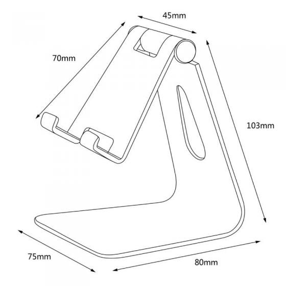 Soporte para Smartphone/Tablet Aisens MS1PM-083/ Gris