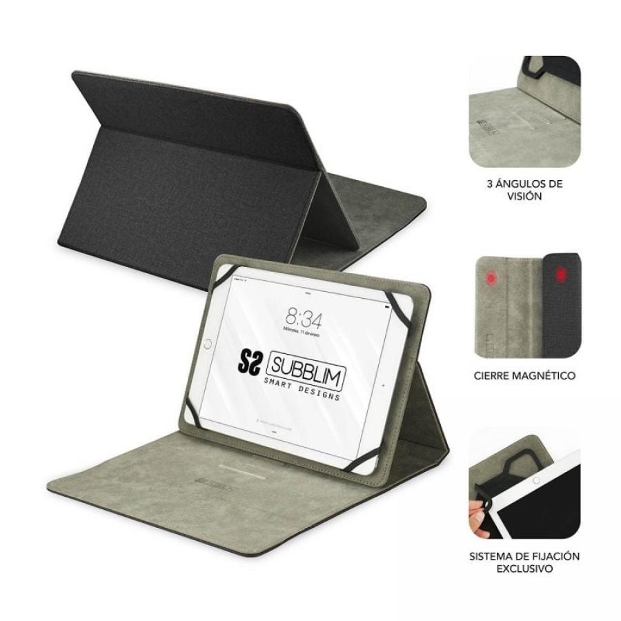 Funda Subblim Clever Stand para Tablets de 9'-10.1'/ Negra