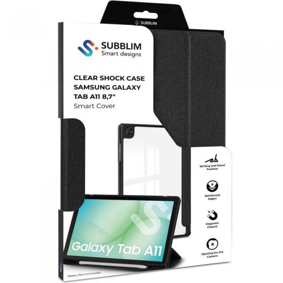 Funda Subblim Clear Shock Case para Samsung A11 8.7'/ Negra