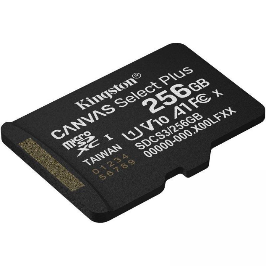 Tarjeta de Memoria Kingston CANVAS Select Plus 256GB microSD XC/ Clase 10/ 150MBs