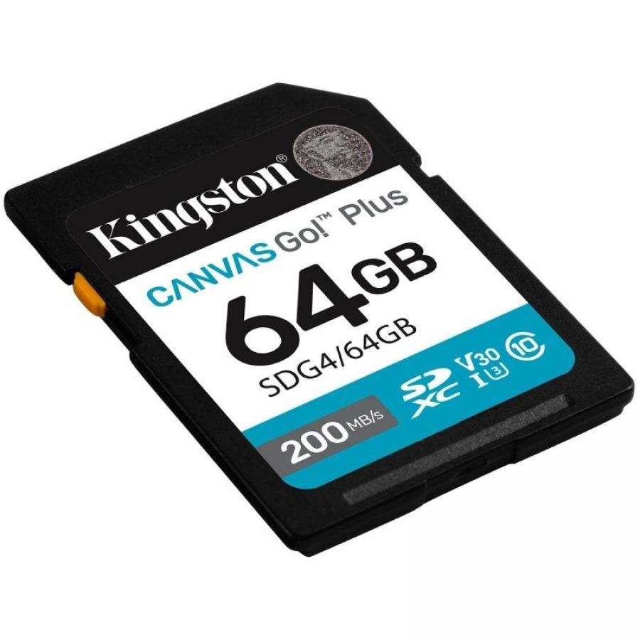 Tarjeta de Memoria Kingston CANVAS Go! Plus 64GB SD XC/ Clase 10/ 200MBs