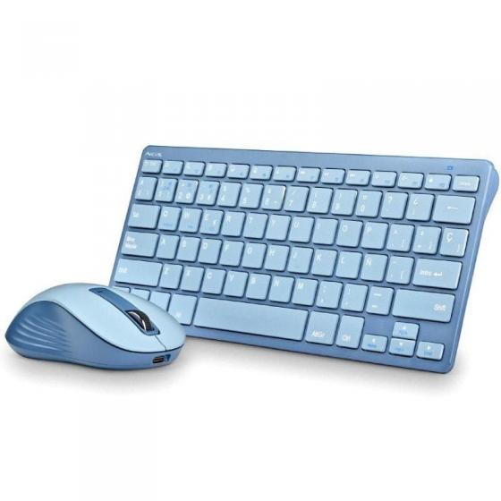 Teclado y Ratón Inalámbricos NGS Fantasy Kit Blue/ Azul