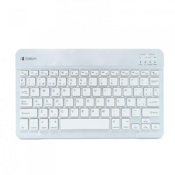Teclado Compacto Inalámbrico por Bluetooth Subblim Smart Plata