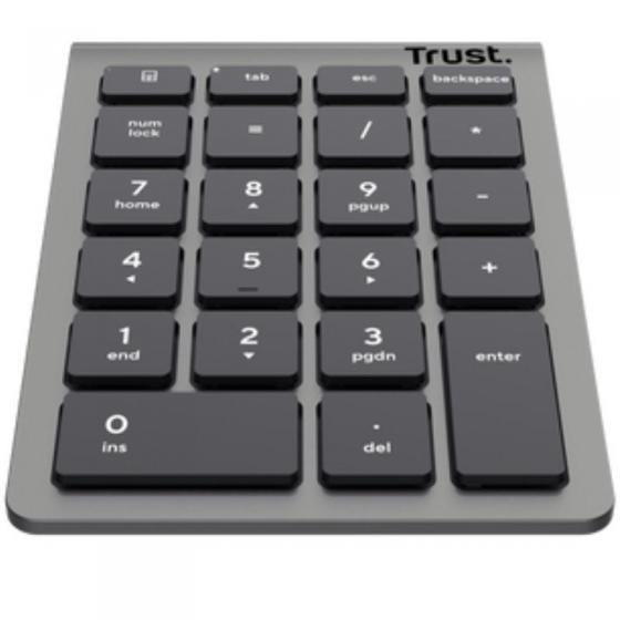 Teclado Numérico Inalámbrico Trust Xalas Wireless/ Plata
