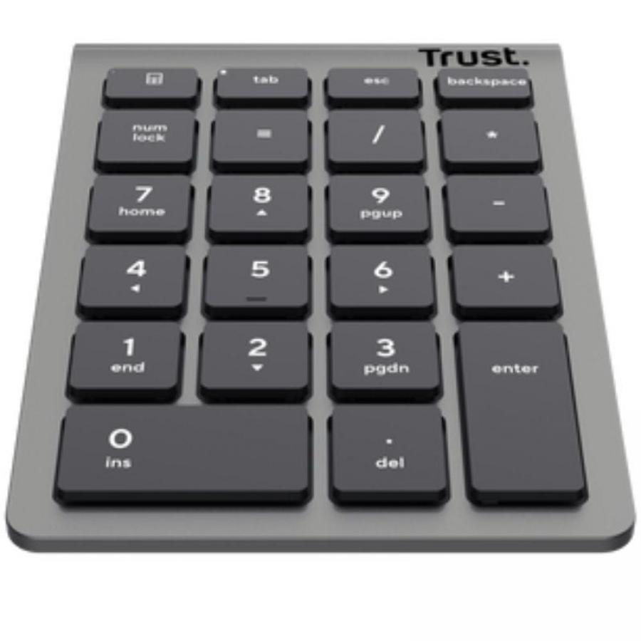 Teclado Numérico Inalámbrico Trust Xalas Wireless/ Plata